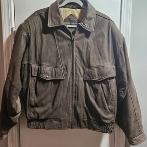 Men's Classic Brown Bomber Jacket
